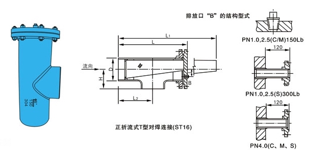 ST36對(duì)焊連接直流式T型過濾器(圖6)