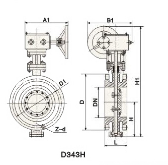 D343H三偏心法蘭蝶閥(圖1)