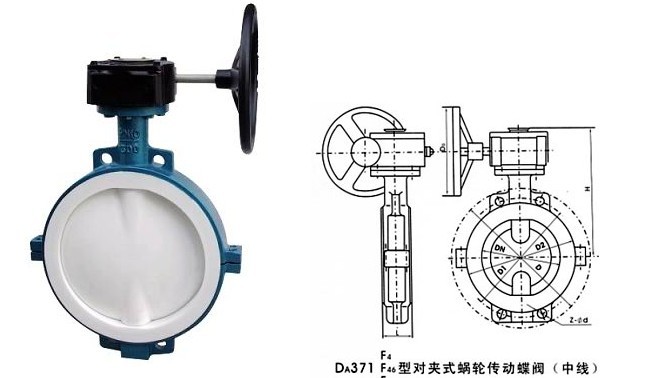 D371F46渦輪襯氟蝶閥(圖1)