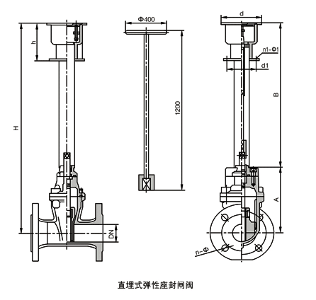 Z45X直埋式彈性座封閘閥(圖1)