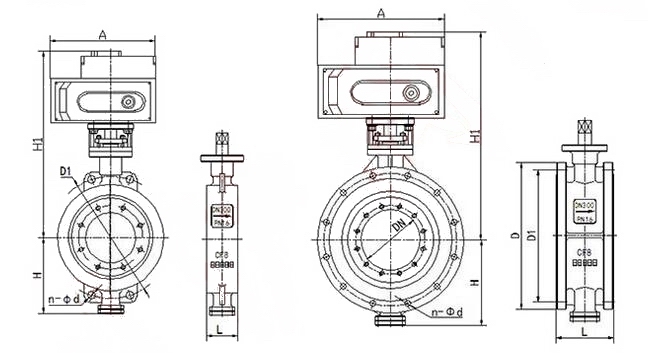 D973H電動硬密封調節(jié)蝶閥(圖1)