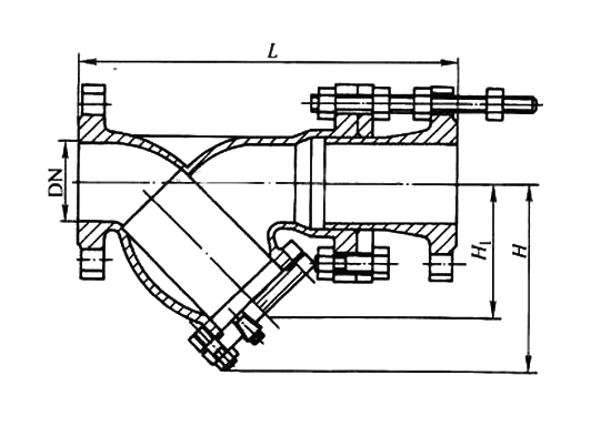 GL41H鑄鋼法蘭Y型過濾器(圖2)