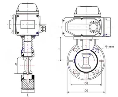 D971X-10S電動(dòng)塑料蝶閥(圖1)