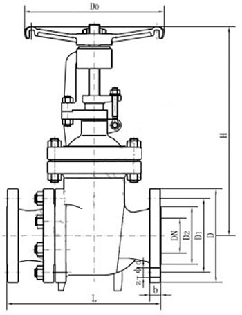 PZ41H,PZ941H排渣閥(圖1)