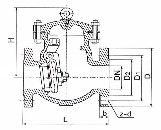 DH44Y法蘭低溫止回閥(圖1)