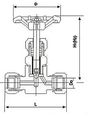 J91W,J94W卡套式針型截止閥(圖1)