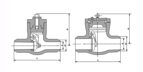 H64Y,H64H高溫高壓焊接止回閥(圖1)