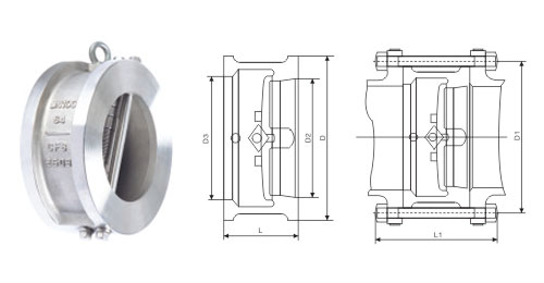 H76H,H76W,H76X對夾式雙瓣止回閥(圖1)