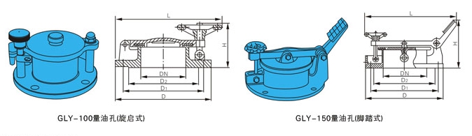 GLY鋁合金腳踏式量油孔(圖1)