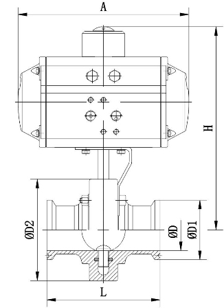 D681X衛(wèi)生級(jí)快裝氣動(dòng)蝶閥(圖1)