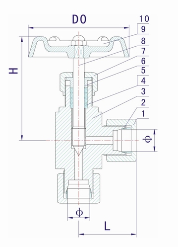 J94H-40P-64P-160P-320P卡套角式針型閥(圖1)