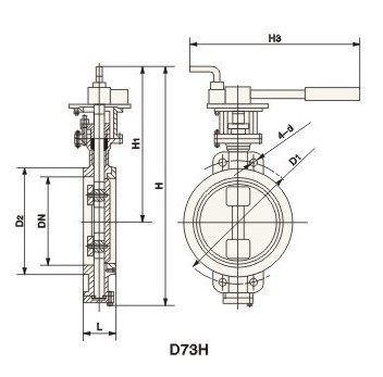 D73H手動硬密封蝶閥(圖1)