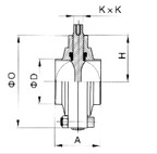 D81X衛(wèi)生級(jí)卡箍式蝶閥(圖1)