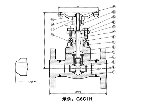 Z41Y鍛鋼法蘭閘閥(圖1)