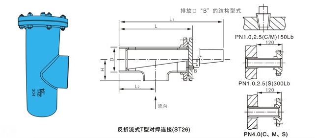 ST36對焊連接反折流T型過濾器(圖5)