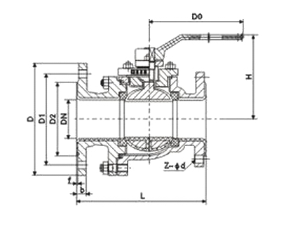 Q41F46襯氟球閥(圖1)