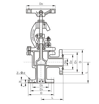 J44F46襯氟角式截止閥(圖1)