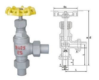J24B外螺紋角式氨用截止閥(圖1)