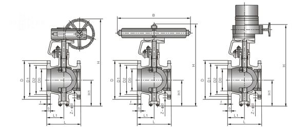 PQ640F,PQ640Y,PQ640H氣動偏心半球閥(圖2)