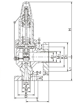 A42Y彈簧全啟封閉式高壓安全閥(圖1)