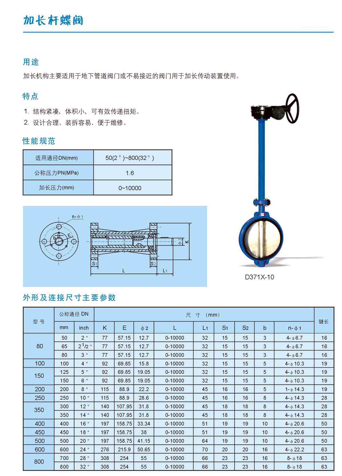 D371X加長桿蝶閥(圖1)