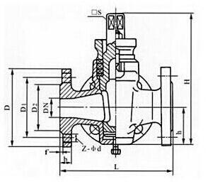 X14W-1.0T三通內(nèi)螺紋全銅旋塞閥(圖2)