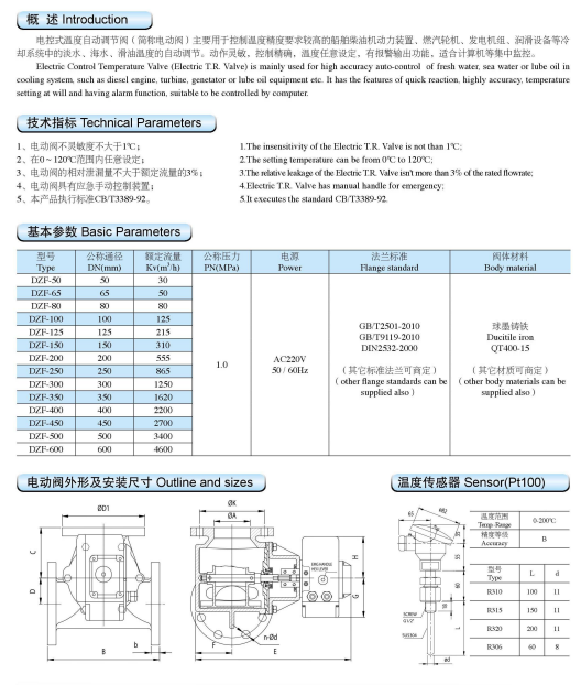 三通電動(dòng)溫度調(diào)節(jié)閥