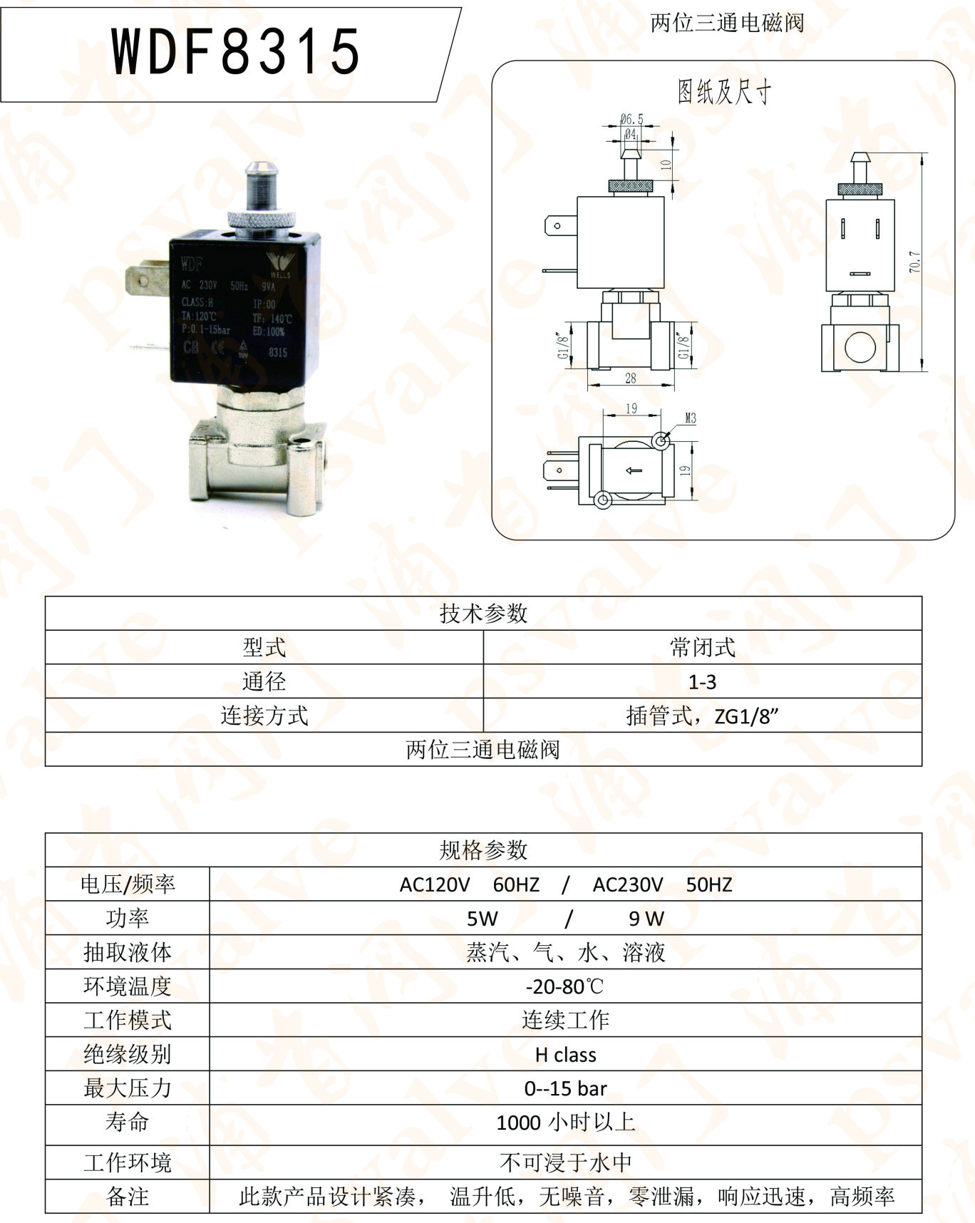 兩位三通電磁閥(圖1)