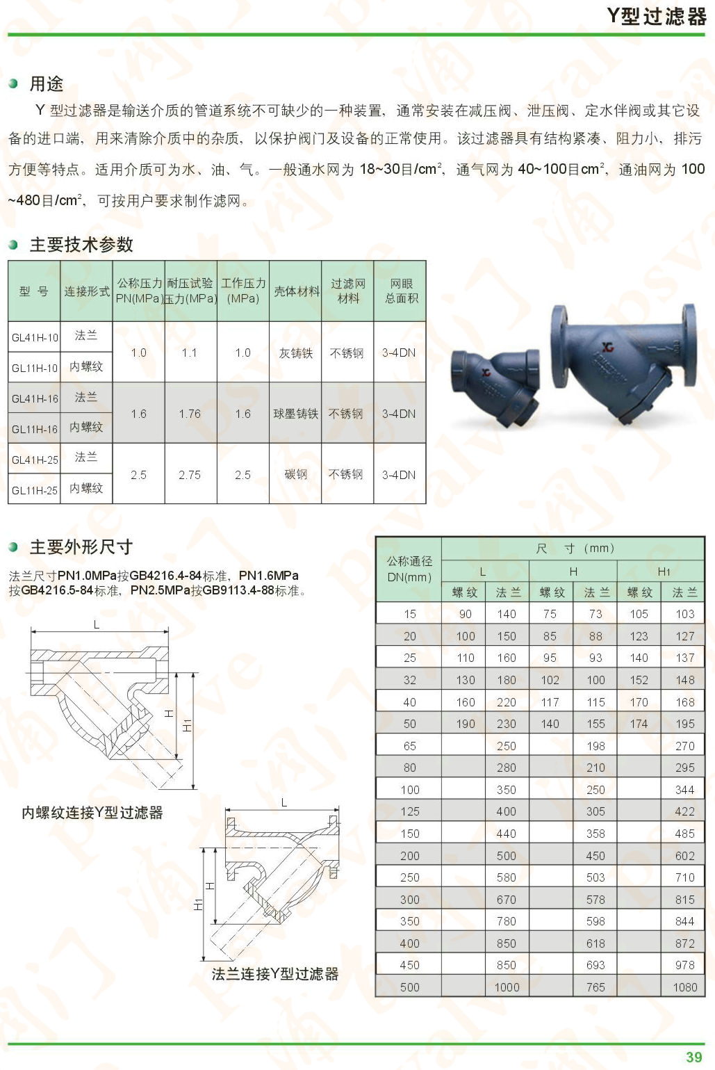 Y型過濾器(圖1)