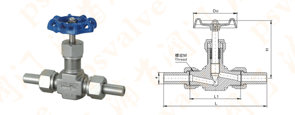 外螺紋針型閥(圖1)